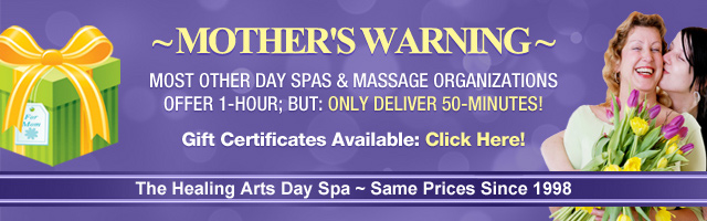 Mothers's Day Spa Warning Banner